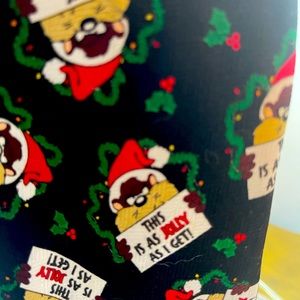 Vintage looney tunes Taz Christmas tie